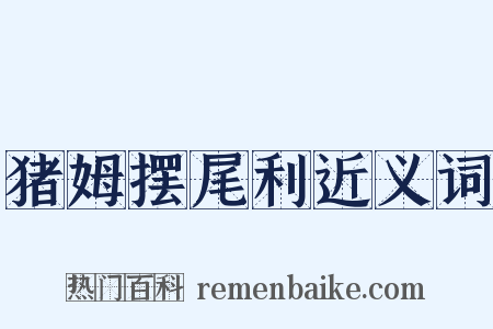 猪姆摆尾利近义词是什么意思的图片